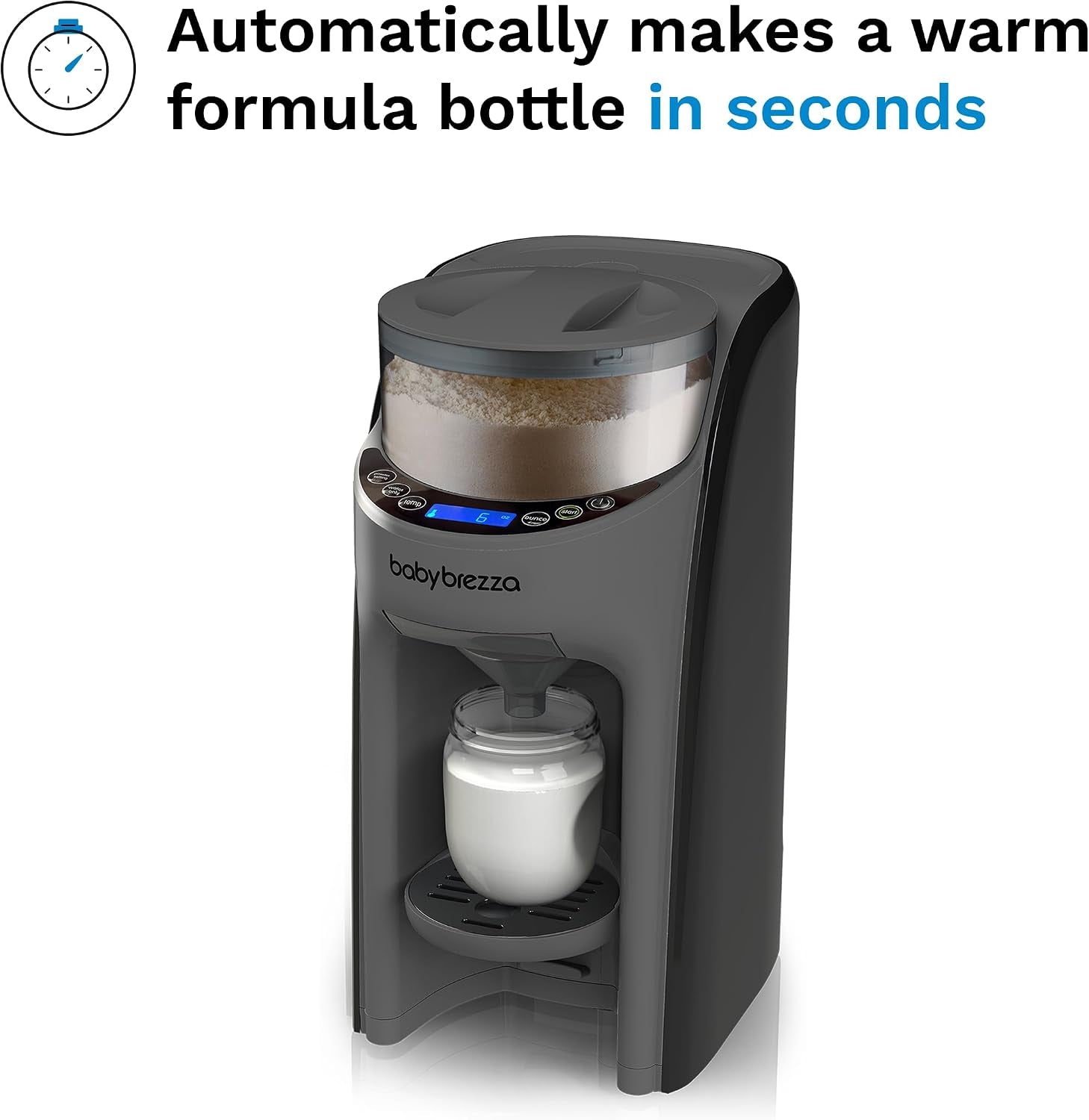 Formula Pro Advanced Formula Dispenser Machine - Automatically Mix a Warm Formula Bottle Instantly - Easily Make Bottle with Automatic Powder Blending, Charcoal