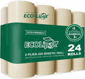 Bamboo Toilet Paper, Septic Safe Toilet Tissue, 24 Double Rolls, 320 Sheets per Roll, Tree Free, Non Toxic, 2 Ply, Soft and Absorbent, Eco Friendly Dye-Free Paper, Nature