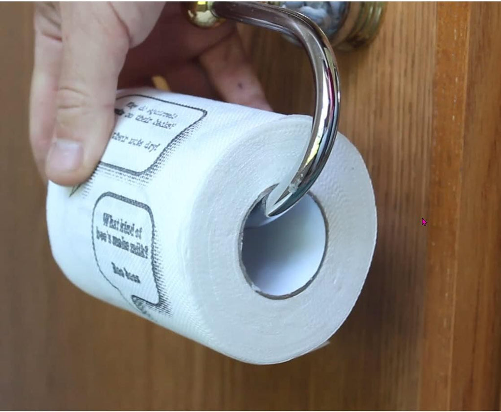 Funny Toilet Paper with Printed Jokes & Riddles - 85 Ft Toilet Roll, Quilted for Comfort - Fun Gifts for Women, Perfect Prank Gifts for down Time