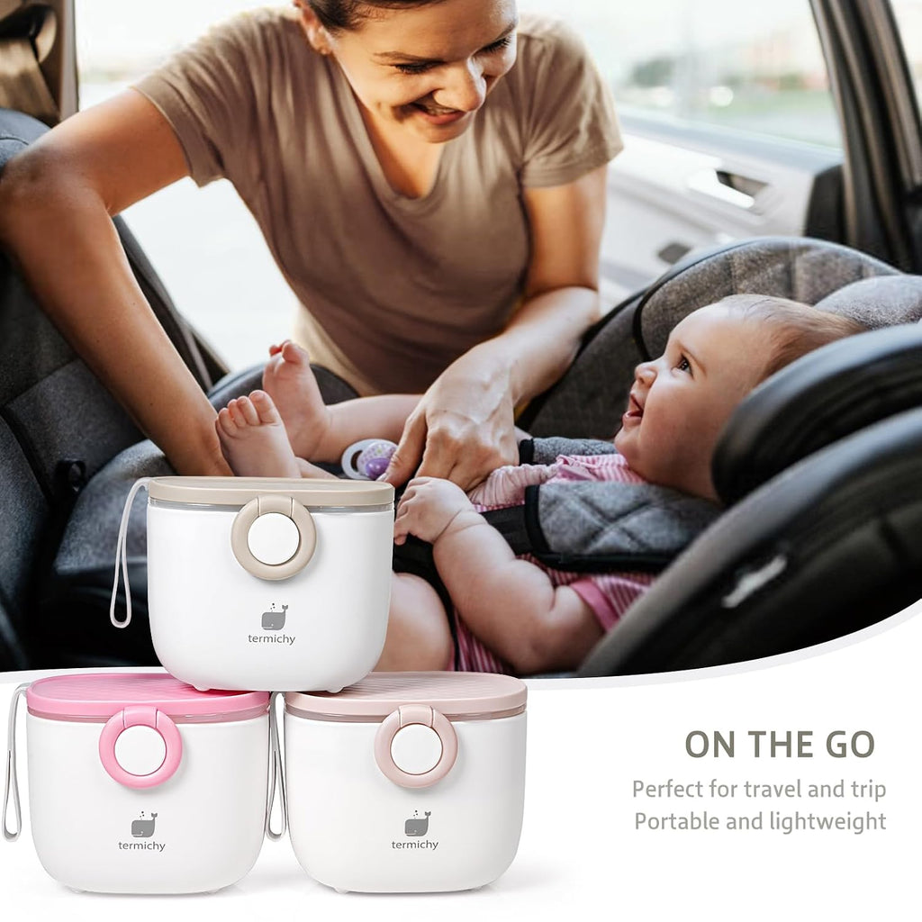 Baby Formula Dispenser, Portable Formula Dispenser Container with Scoop and Carry Handle for Travel Outdoor Activities for Baby Infant, 500Ml