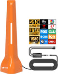 TV Antenna for Local Channels,  Indoor TV Antenna for Smart TV, Long Range Digital HD TV Antenna with Amplifier, 360° Reception, Supports 4K 1080P, Digital Tv Antenna for Smart Tv