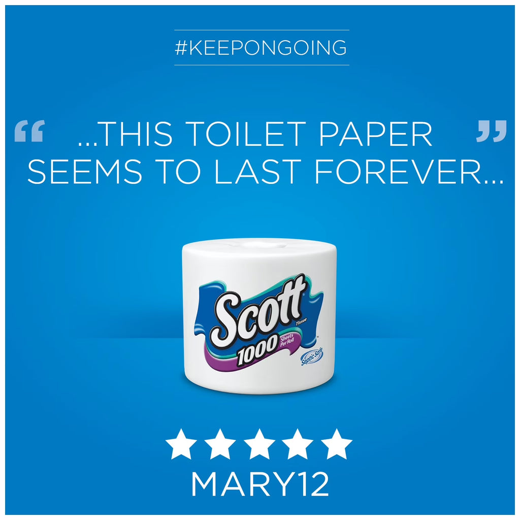 1000 Toilet Paper, 20 Rolls, 1,000 Sheets per Roll (20,000 Total)