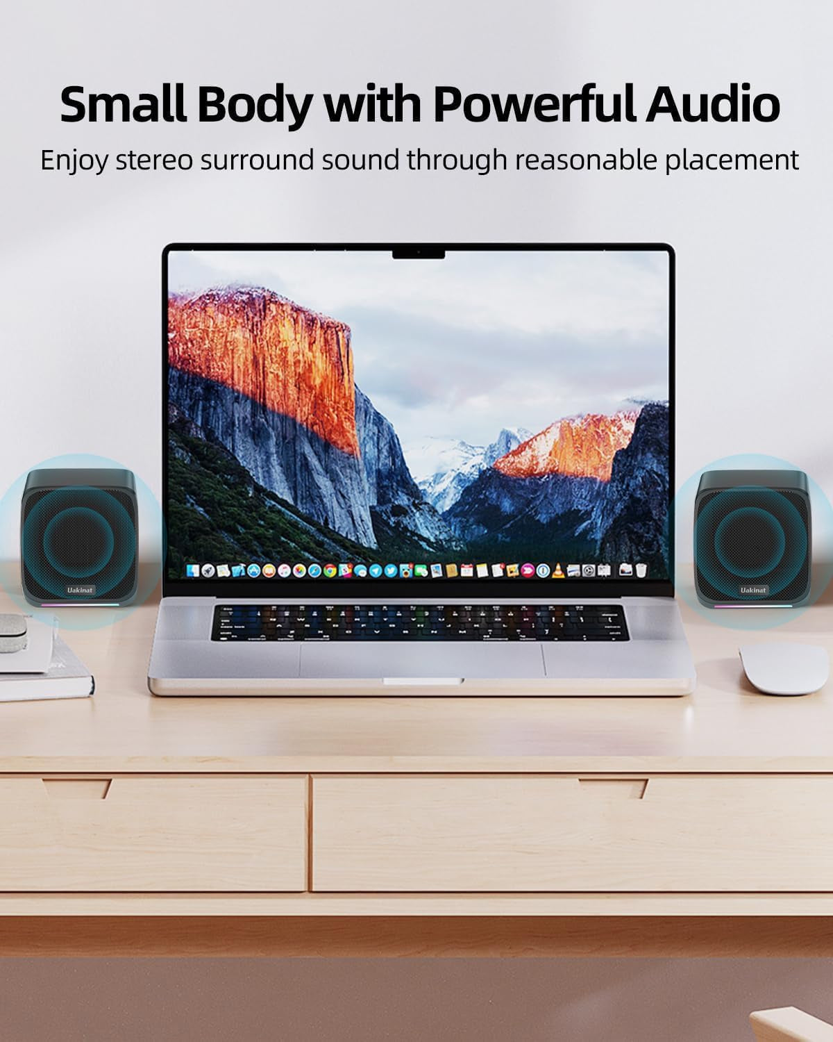 Computer Speakers for Desktop Pc,Desktop Speakers,Small Computer Speakers USB Powered 3.5Mm Aux Speaker
