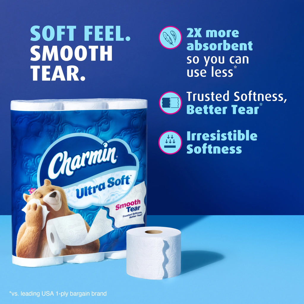 Ultra Soft Toilet Paper 12 Mega XL Rolls, 336 Sheets per Roll