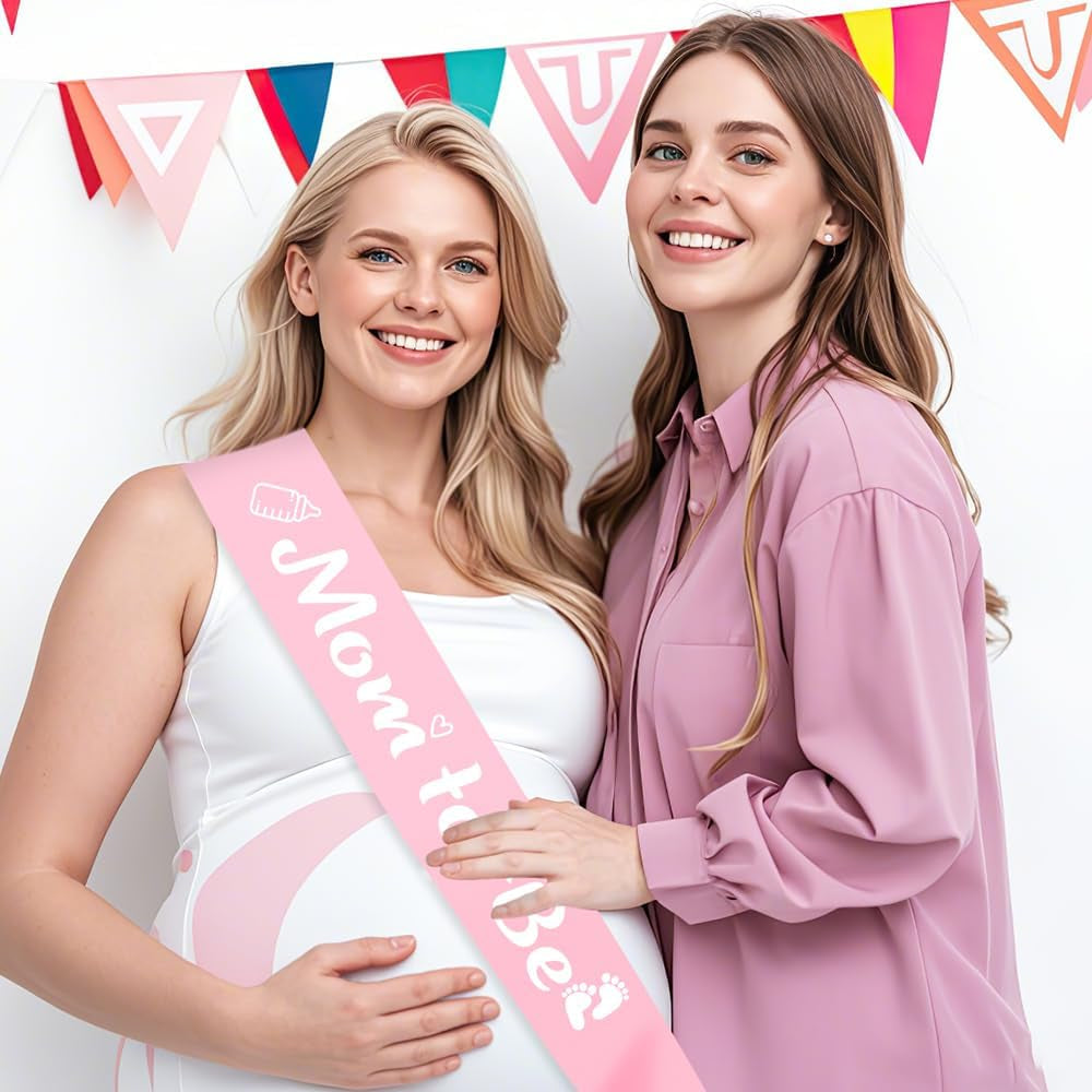 Mom to Be Sash Baby Shower Decorations New Mom Gifts Newborn Baby Gifts Baby Shower Decor Mommy to to Be Sash Baby Shower Sash for Mommy Gender Reveal Gifts Babyshower Baby Girl Shower Favors Pink