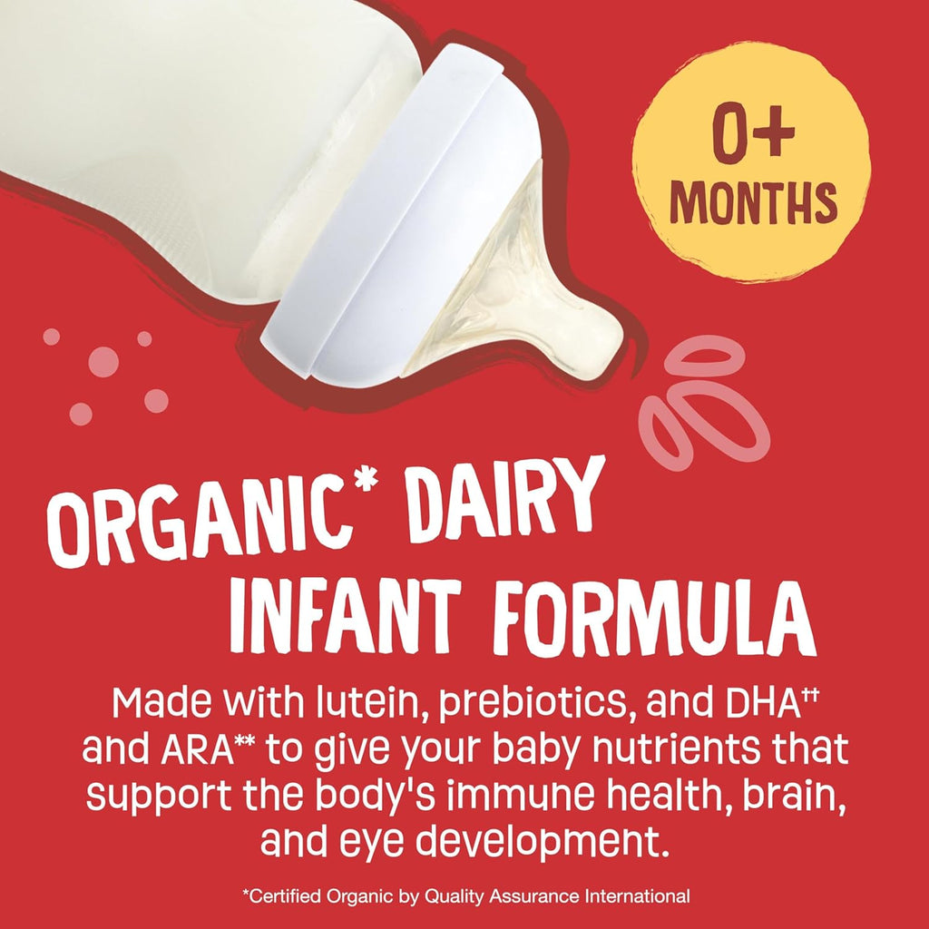 Earth'S Best Organic Baby Formula for Babies 0-12 Months, Powdered Dairy Infant Formula with Iron, Omega-3 DHA, and Omega-6 ARA, 32 Oz Formula Container