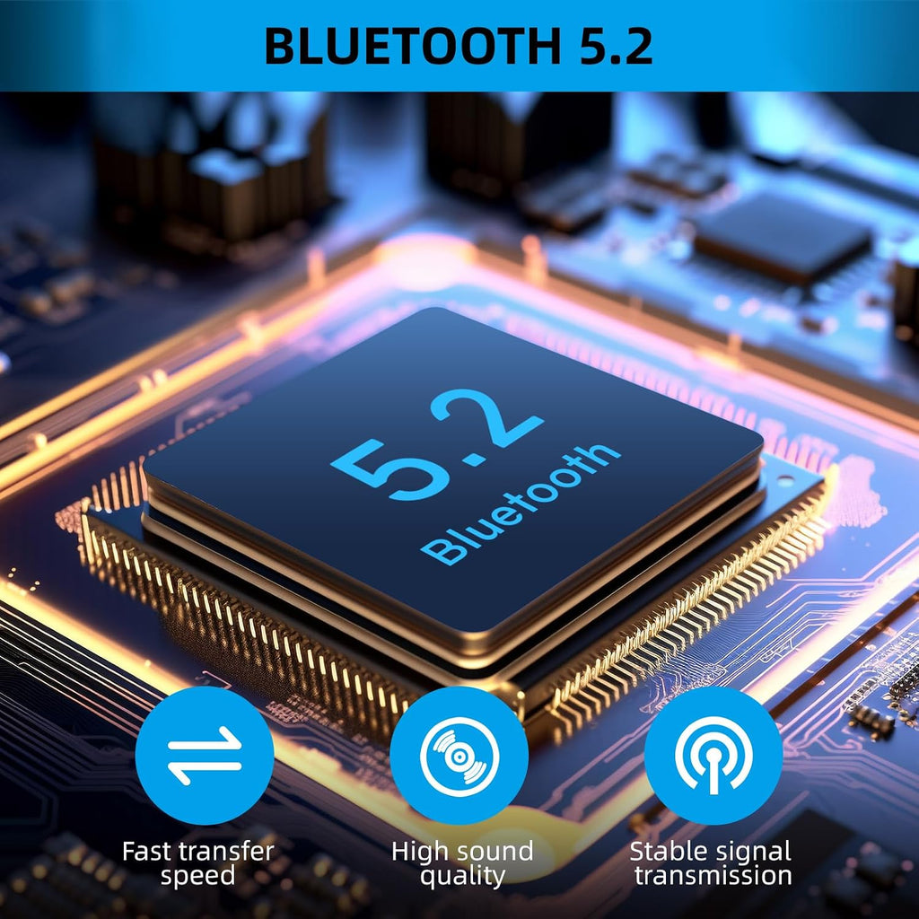 Bluetooth Aux Adapter for Car, USB Bluetooth 5.2 Receiver, 3.5Mm Bluetooth Adapter with Microphone for Music Streaming and Hands-Free Calling for Car Stereo and Home Speakers