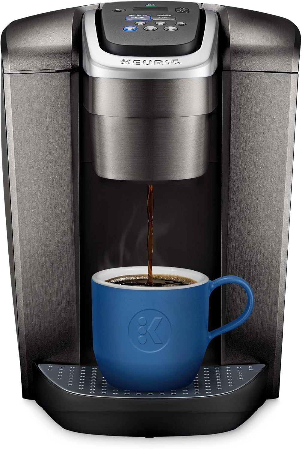 K-Elite Single-Serve K-Cup Pod Coffee Maker, Brushed Slate, 12 Oz. Brew Size 3-Month Brewer Maintenance Kit