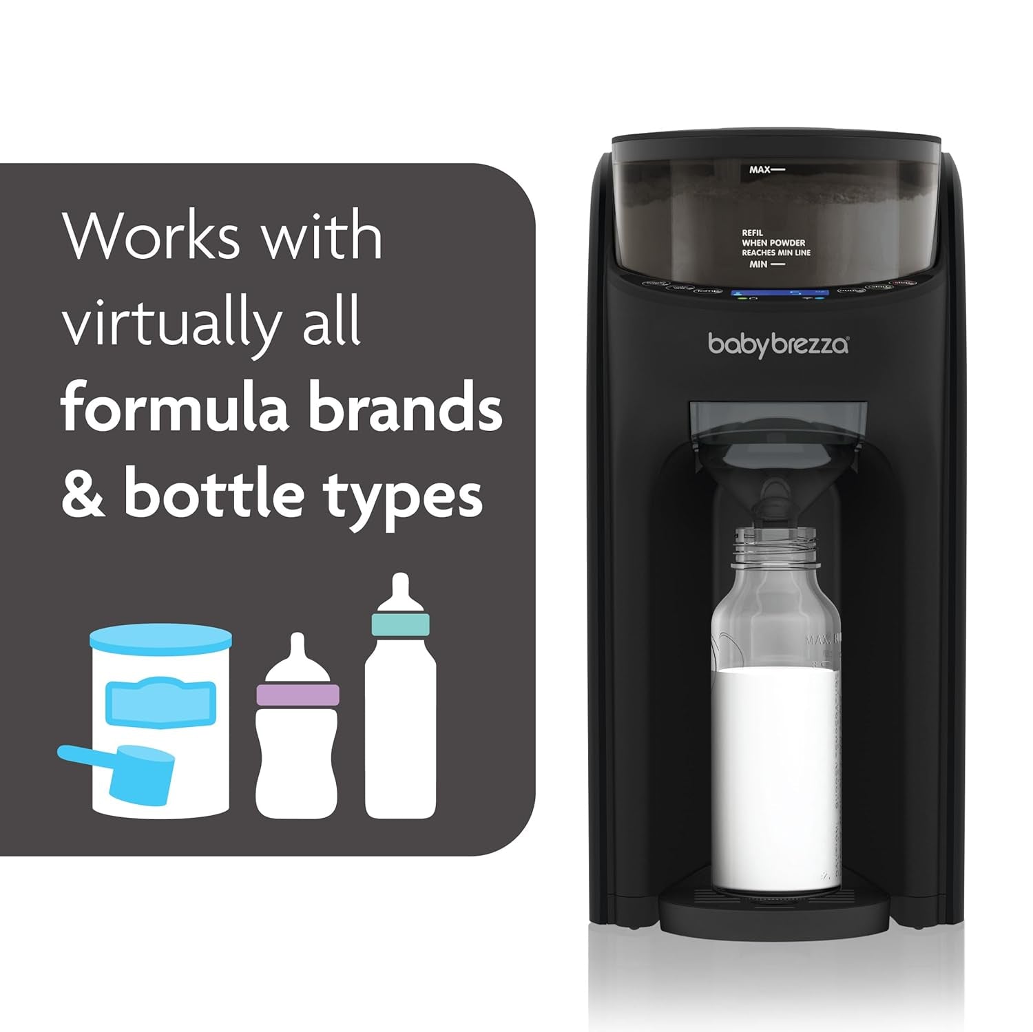 Formula Pro Advanced Wifi Formula Dispenser - Automatically Mix a Warm Formula Bottle from Your Phone Instantly – Easily Make Bottle with Automatic Powder Blending Machine, Black