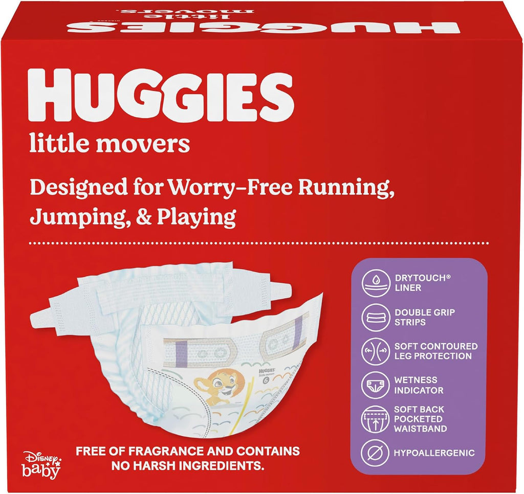 Huggies Size 3 Diapers, Little Movers Baby Diapers, Size 3 (16-28 Lbs), 68 Count
