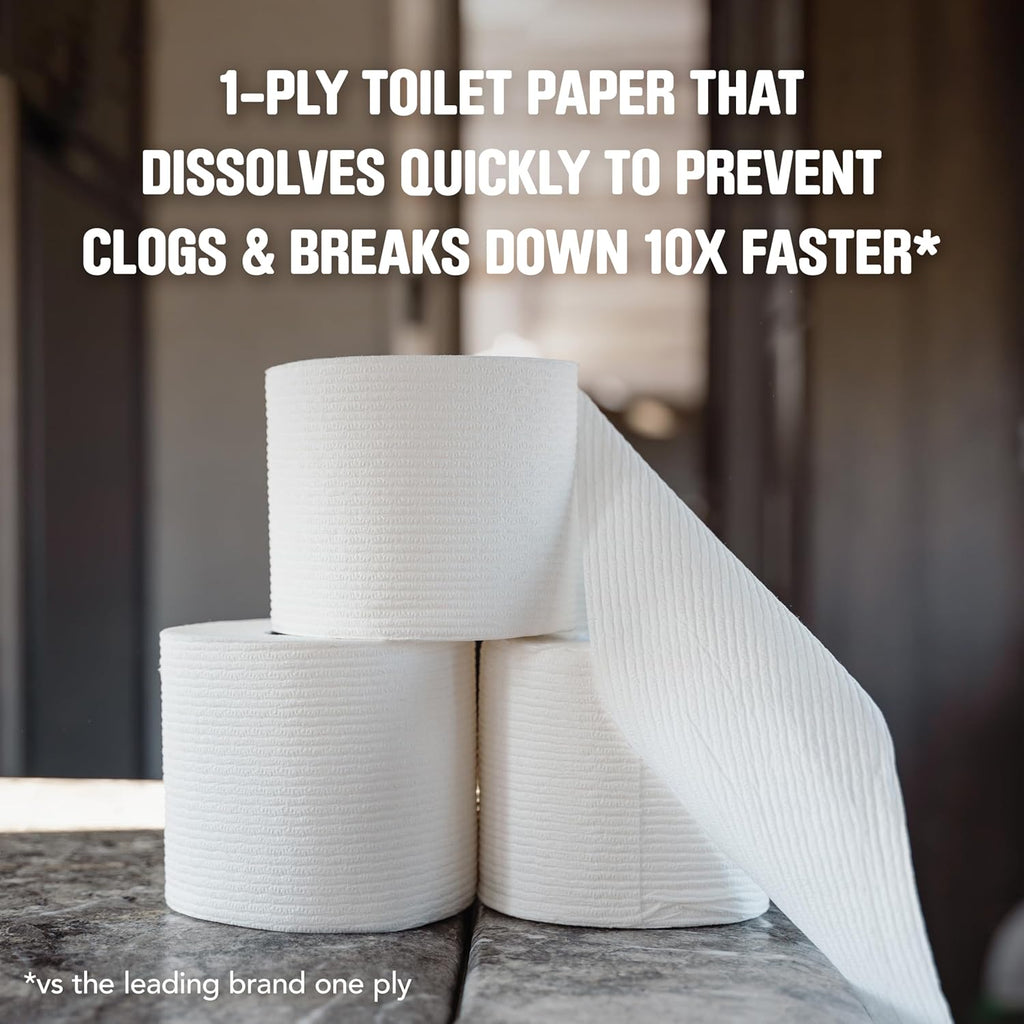 Scott Rapid-Dissolving Toilet Paper, 48 Double Rolls (6 Packs of 8), Septic-Safe, Toilet Paper