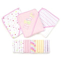 Bath Hooded Towels & Washcloths Set for Babies, 23-Piece Gift Set, Pink Baby