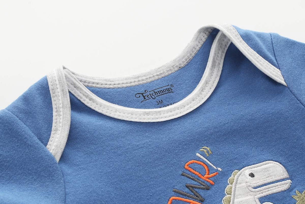 Baby Bodysuit Newborn Short Sleeve Baby One-Piece Cotton 5-Pack Baby Clothes