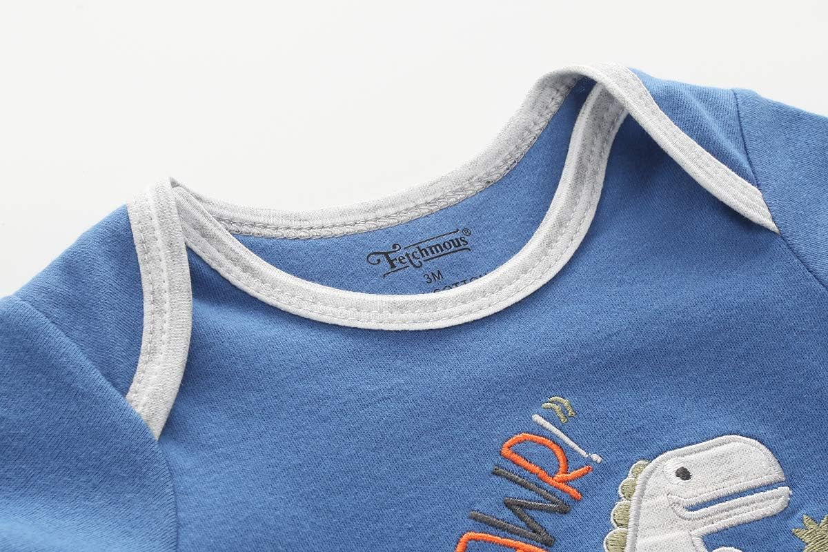 Baby Bodysuit Newborn Short Sleeve Baby One-Piece Cotton 5-Pack Baby Clothes