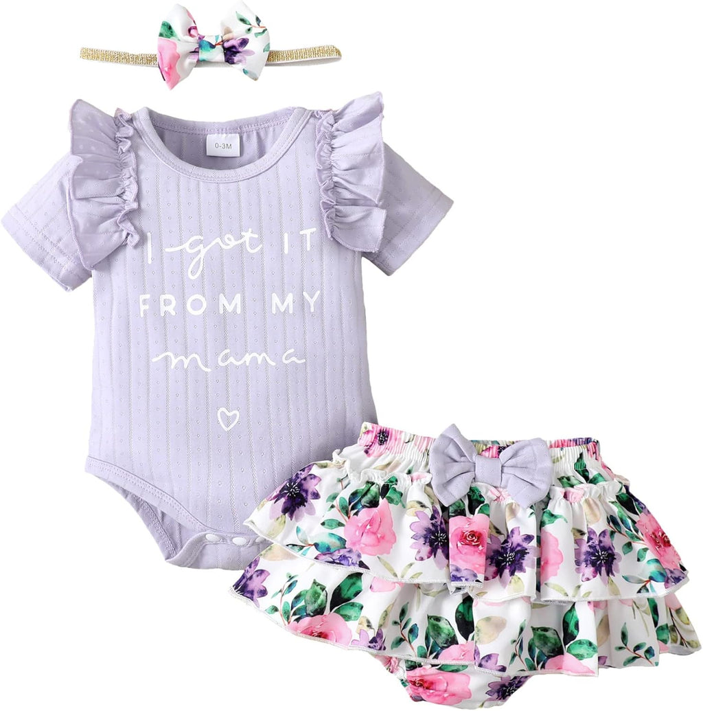 Newborn Infant Baby Girl Clothes Romper Shorts Set Floral Summer Outfits Cute Baby Clothes Girl