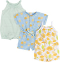 Baby Girls' 3-Pack Romper