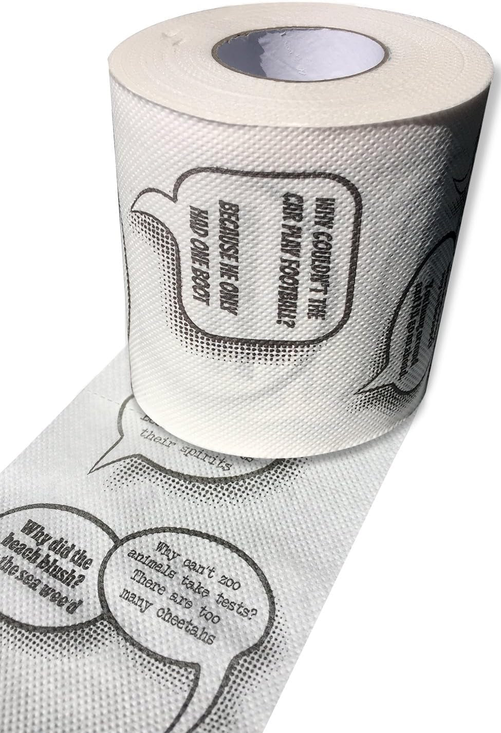 Funny Toilet Paper with Printed Jokes & Riddles - 85 Ft Toilet Roll, Quilted for Comfort - Fun Gifts for Women, Perfect Prank Gifts for down Time