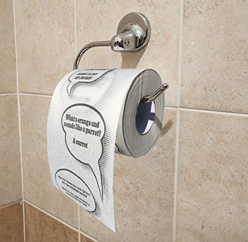 Funny Toilet Paper with Printed Jokes & Riddles - 85 Ft Toilet Roll, Quilted for Comfort - Fun Gifts for Women, Perfect Prank Gifts for down Time