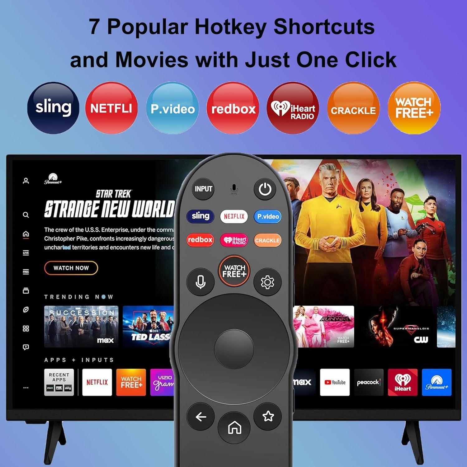 For Vizio Smart TV Remote Replacement for 2019-2026 VIZIO Remote Control for Smart TV with Voice Control