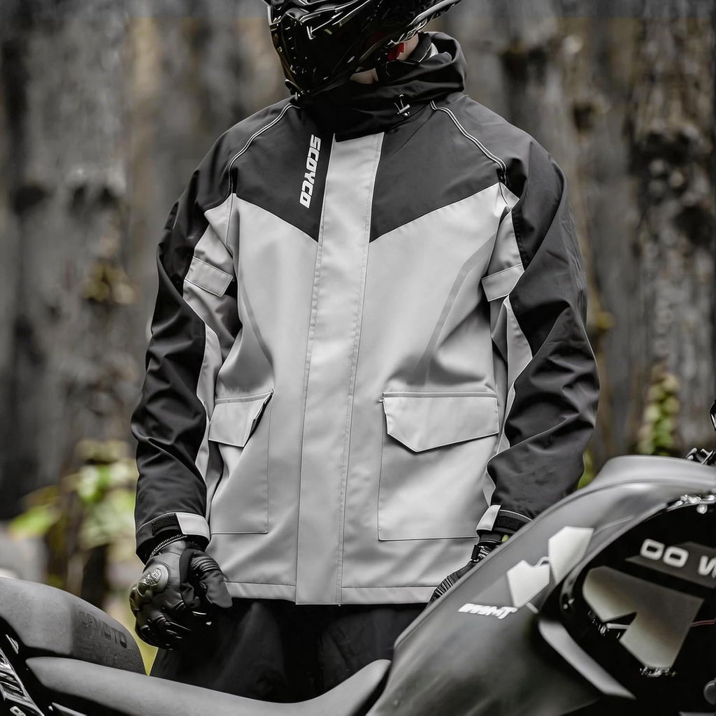 Waterproof Jackets for Men Packable Lightweight Hooded Outdoor Rain Suit