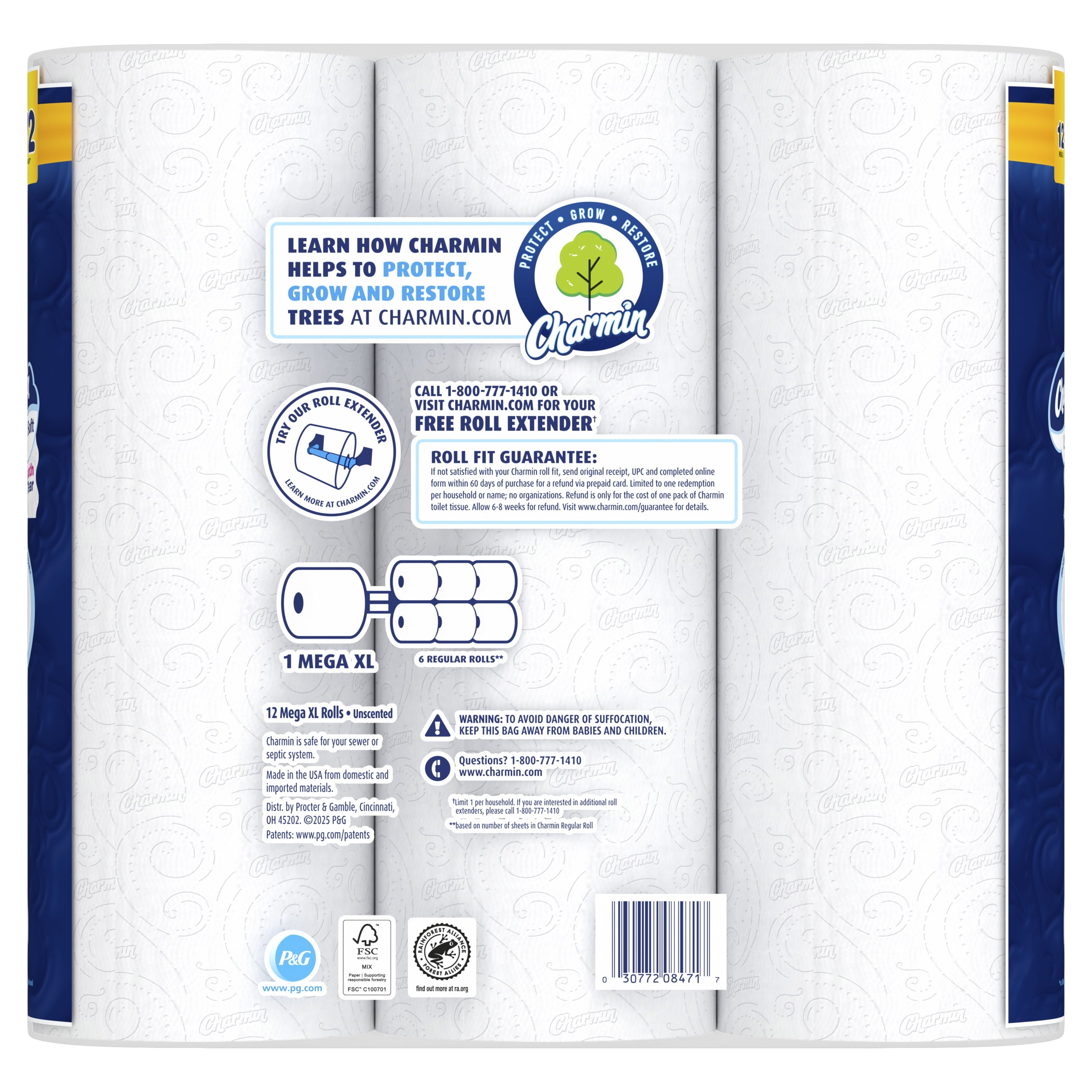 Ultra Soft Toilet Paper 12 Mega XL Rolls, 336 Sheets per Roll