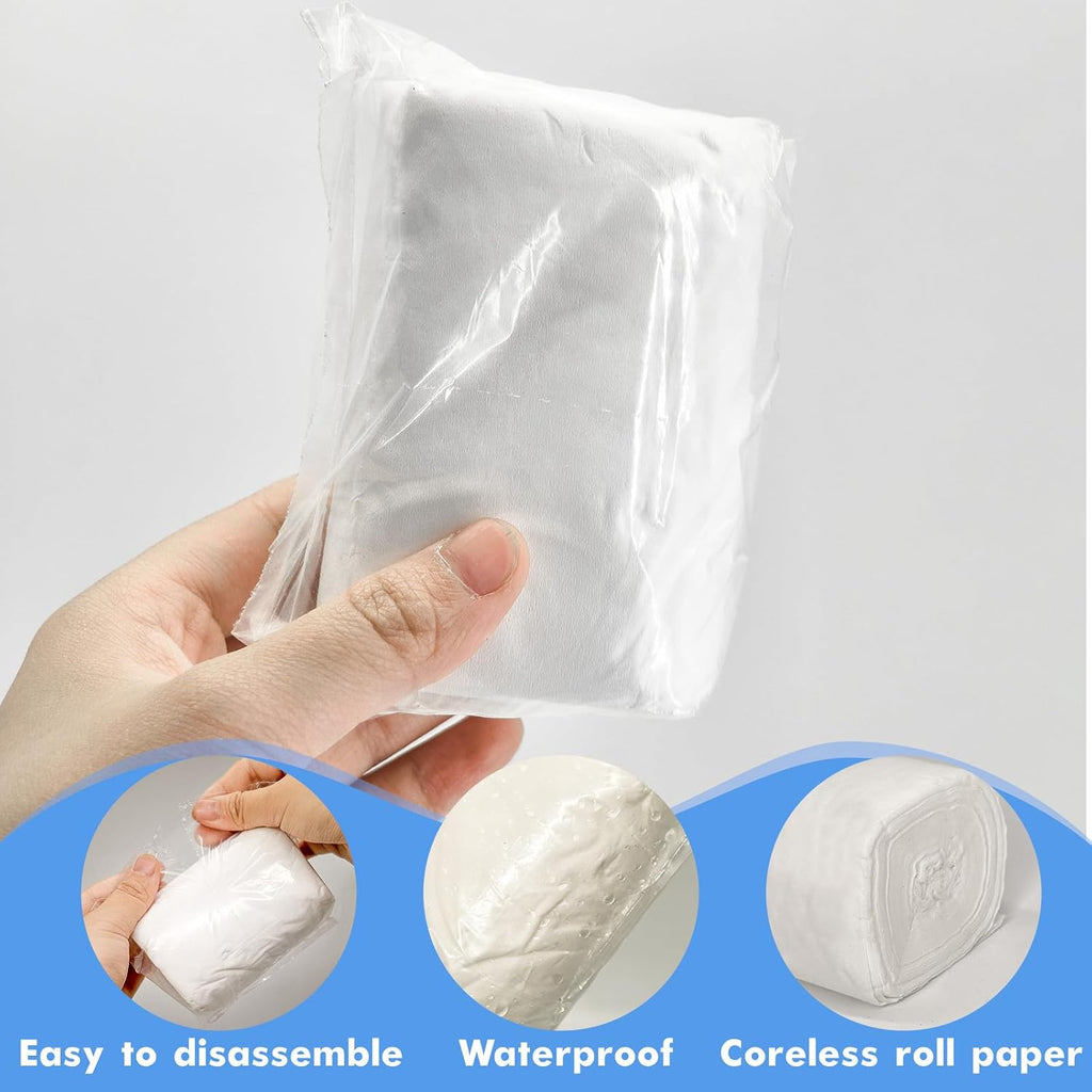8 PCS Travel Size Toilet Paper Mini Toilet Paper Rolls Soft Compact Pack Portable Individual Tissue for Camping Hiking Outdoors (8)