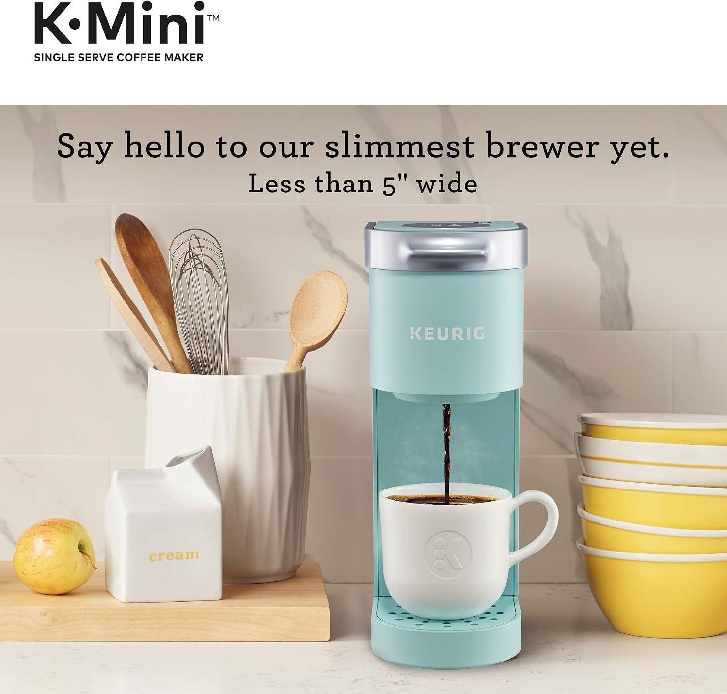 K-Mini Single Serve Coffee Maker & 3-Month Brewer Maintenance Kit Includes Descaling Solution, Water Filter Cartridges & Rinse Pods, Compatible Classic/1.0 & 2.0 K-Cup Coffee Makers, 7 Count