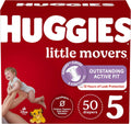 Huggies Size 5 Diapers, Little Movers Baby Diapers, Size 5 (27+ Lbs), 50 Count