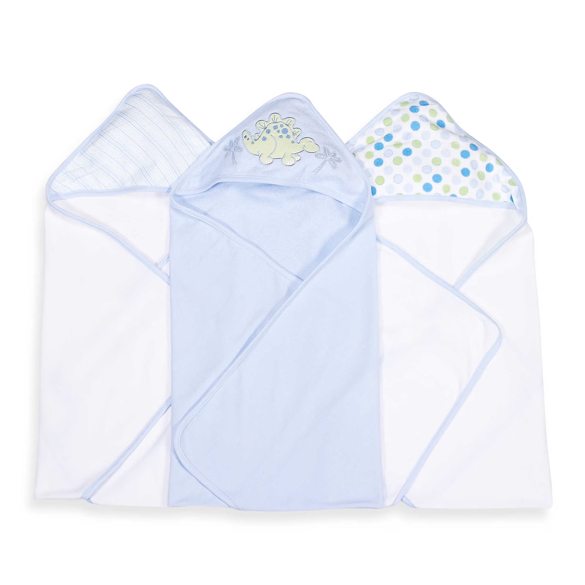 Baby 3 Pack Soft Terry Hooded Towel Set for Newborn Boys and Girls, Yellow Duck