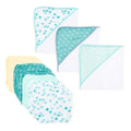 Bath Hooded Towels & Washcloths Set for Babies, 23-Piece Gift Set, Green Dots