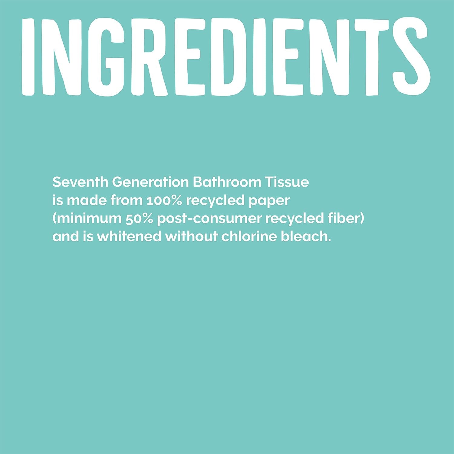 Seventh Generation Bath Tissue Toilet Paper Chlorine Free 2 Ply Toilet Paper 100% Recycled Paper 4 Count (Pack of 1)