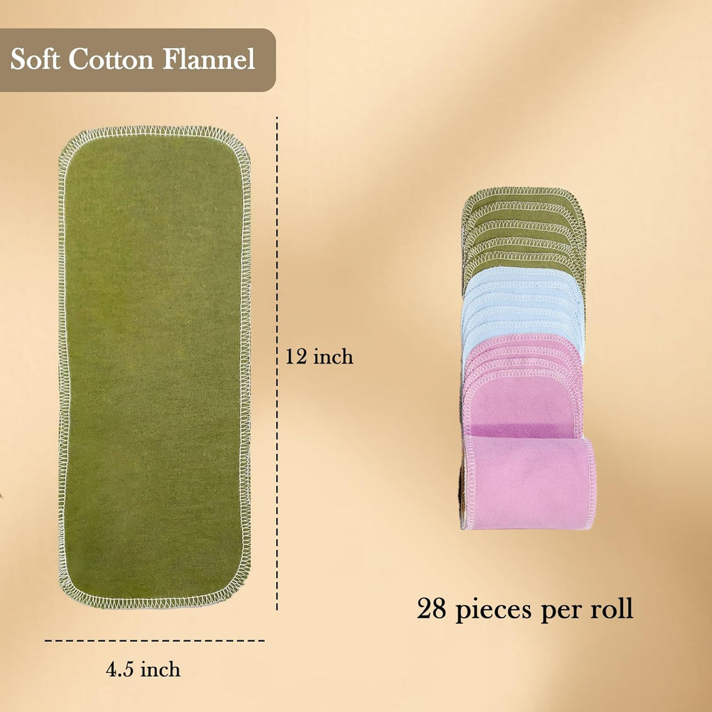 Reusable Toilet Paper Rolls – 28 Pcs Reusable Washable Bidet Wipes,Cloth Bidet Towels,Toilet Tissue Camper RV Toilet Paper,Paperless Tp Reusable Baby Wipes Alternative