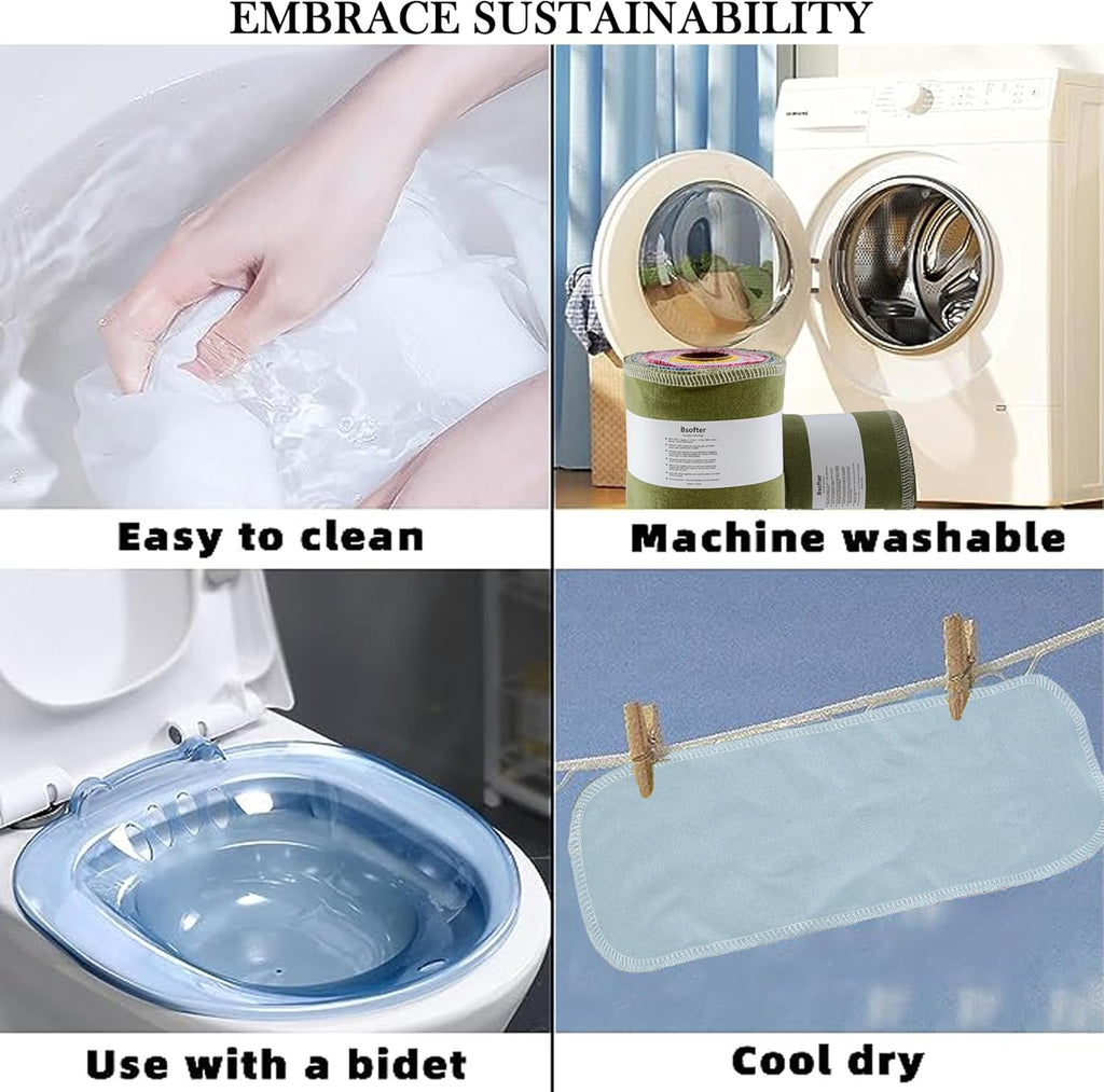 Reusable Toilet Paper Rolls – 28 Pcs Reusable Washable Bidet Wipes,Cloth Bidet Towels,Toilet Tissue Camper RV Toilet Paper,Paperless Tp Reusable Baby Wipes Alternative