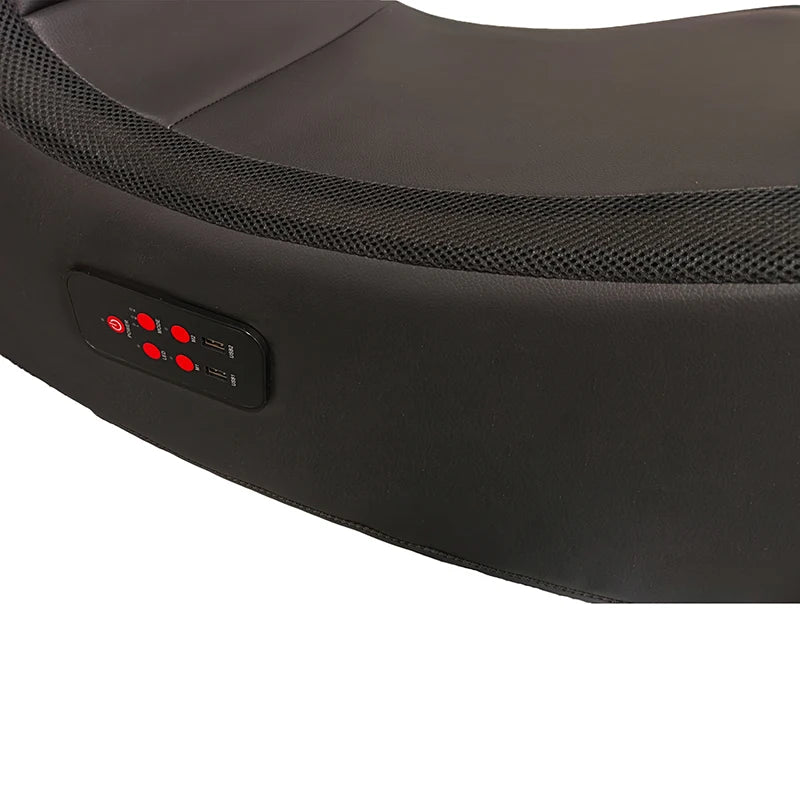 Foldable Gaming Chair with Onboard Speakers, LED Strip Lighting, Bluetooth Music Speakers, Vibration Massage, USB Charging Port