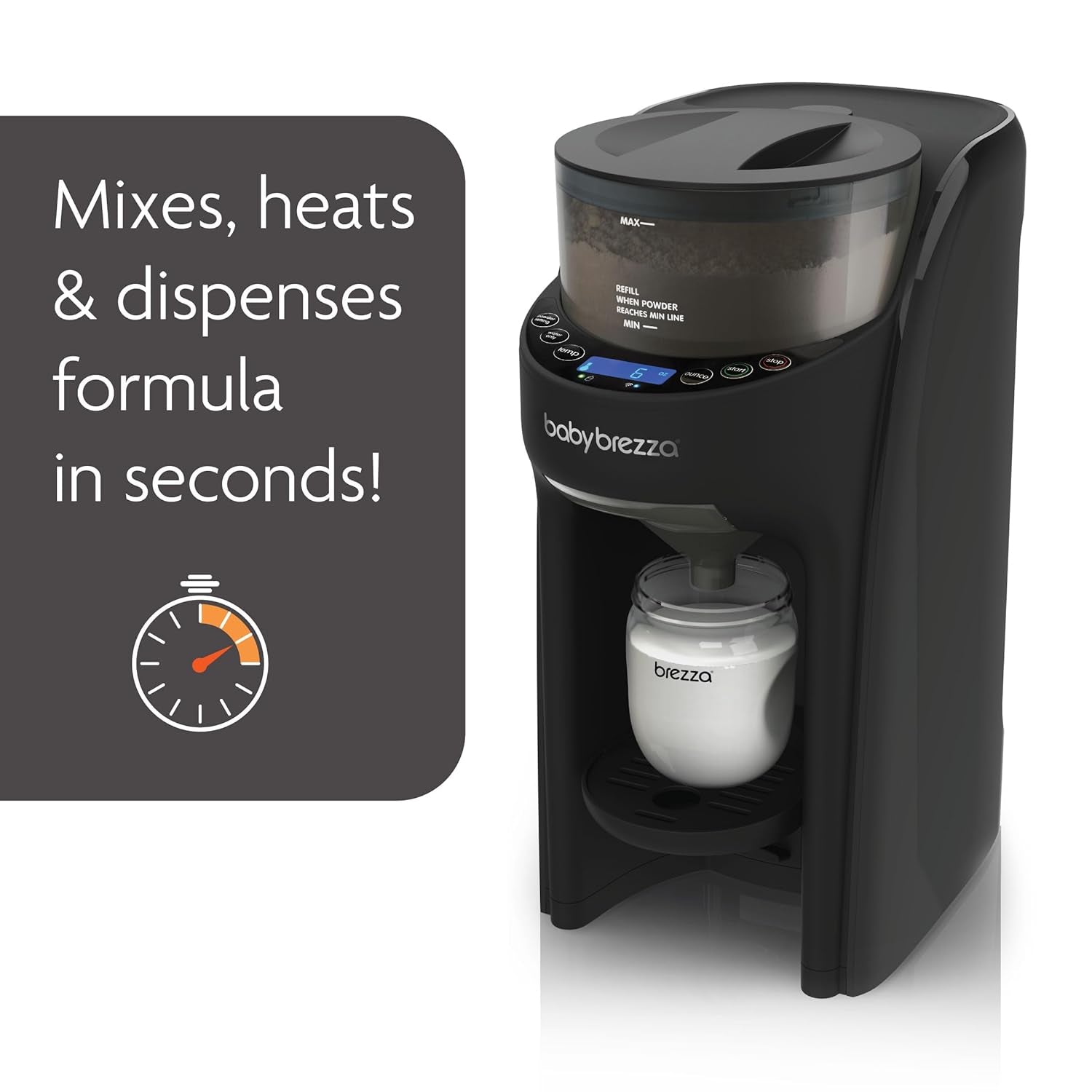 Formula Pro Advanced Wifi Formula Dispenser - Automatically Mix a Warm Formula Bottle from Your Phone Instantly – Easily Make Bottle with Automatic Powder Blending Machine, Black