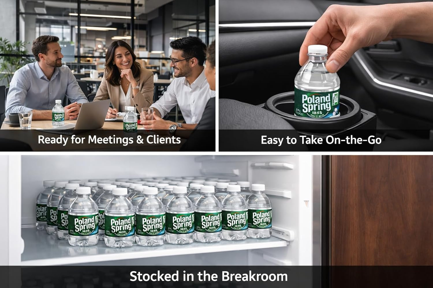 Poland Spring Water Bottles 24 Pack - Small Mini Bottles - Poland Spring 8 Oz Bottled Water