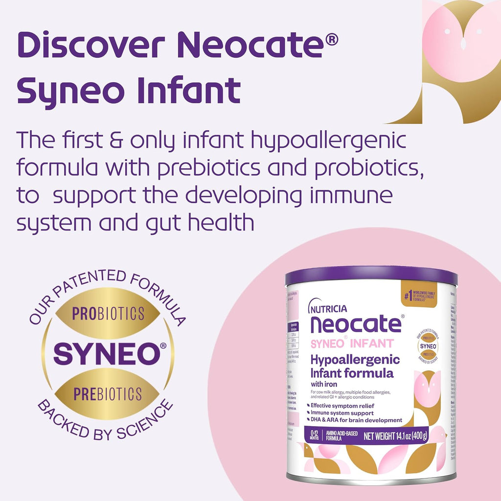 Nutricia  Infant - Food Allergy Relief Hypoallergenic Baby Formula with Amino Acids - Well-Tolerated & Supports Normal Growth - Dairy-Free Infant Formula with DHA, ARA - 0-12 Months - 14.1 Oz