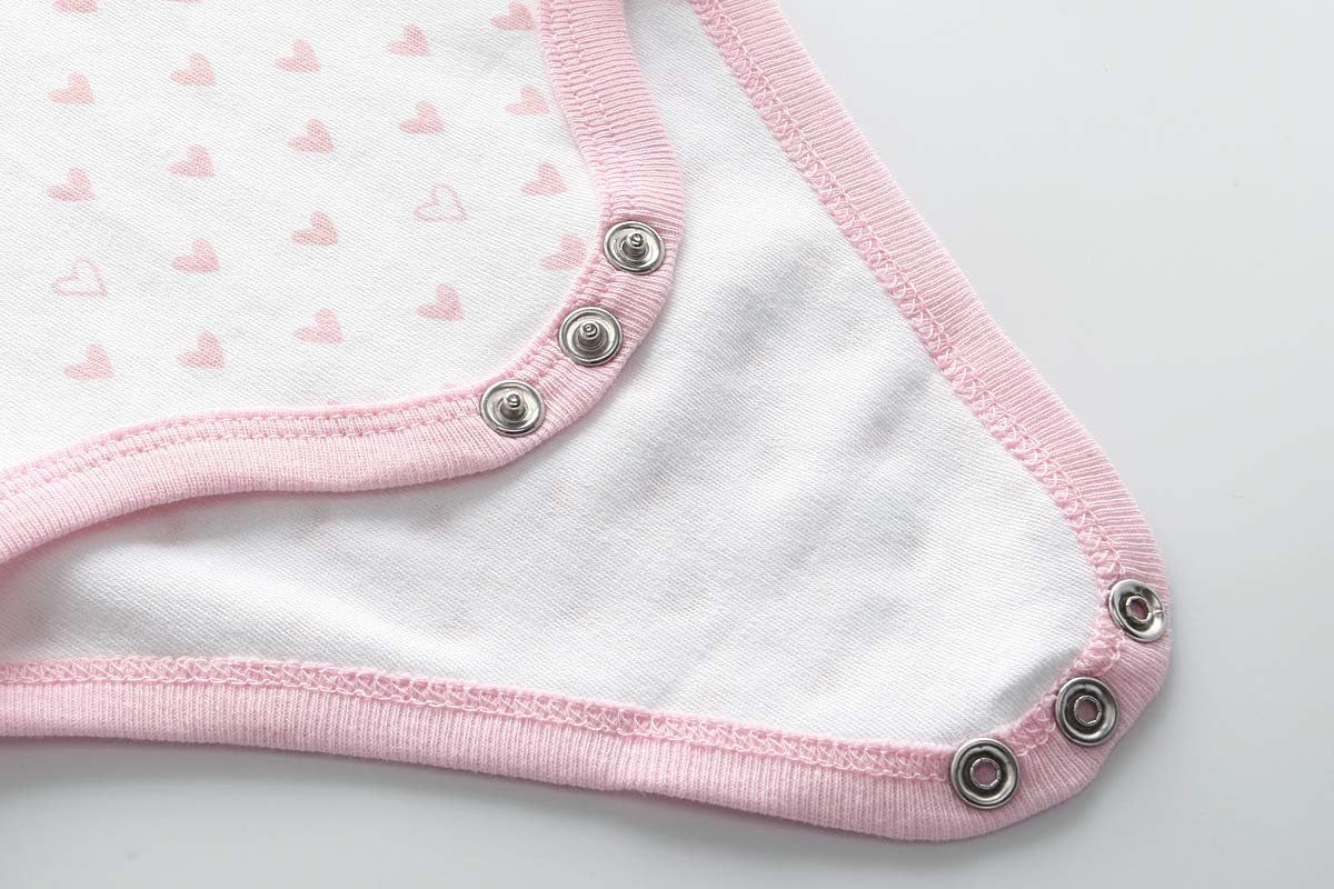 Baby Bodysuit Newborn Short Sleeve Baby One-Piece Cotton 5-Pack Baby Clothes