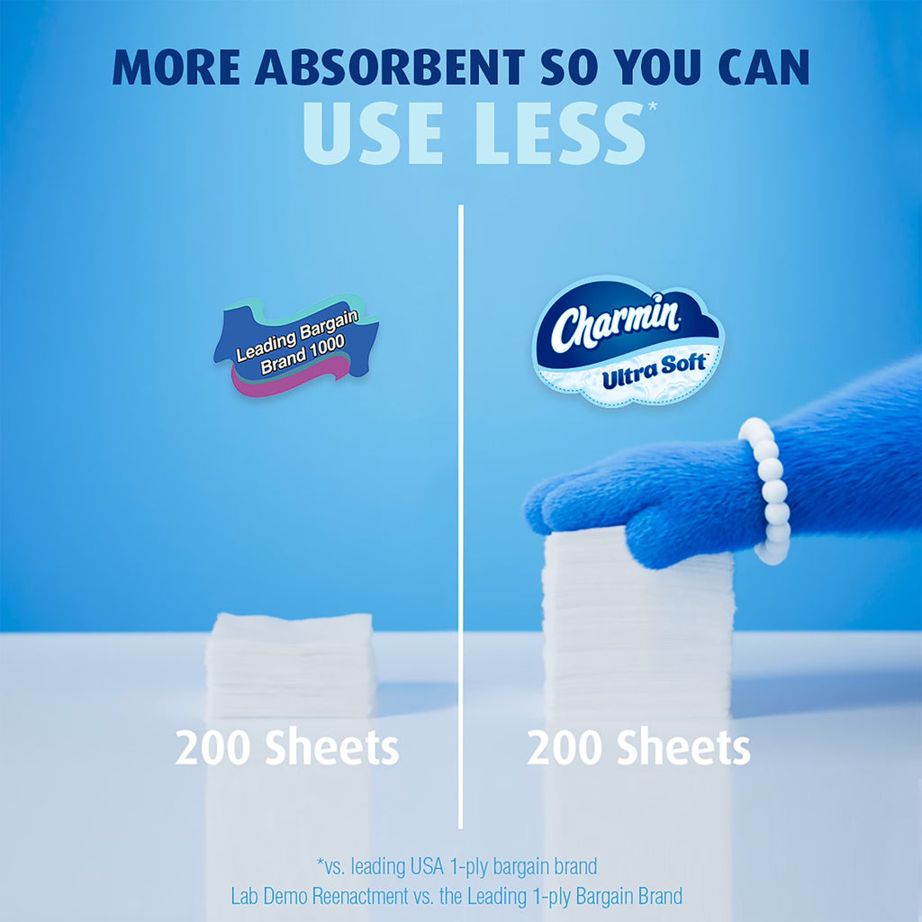 Ultra Soft Toilet Paper 12 Mega XL Rolls, 336 Sheets per Roll