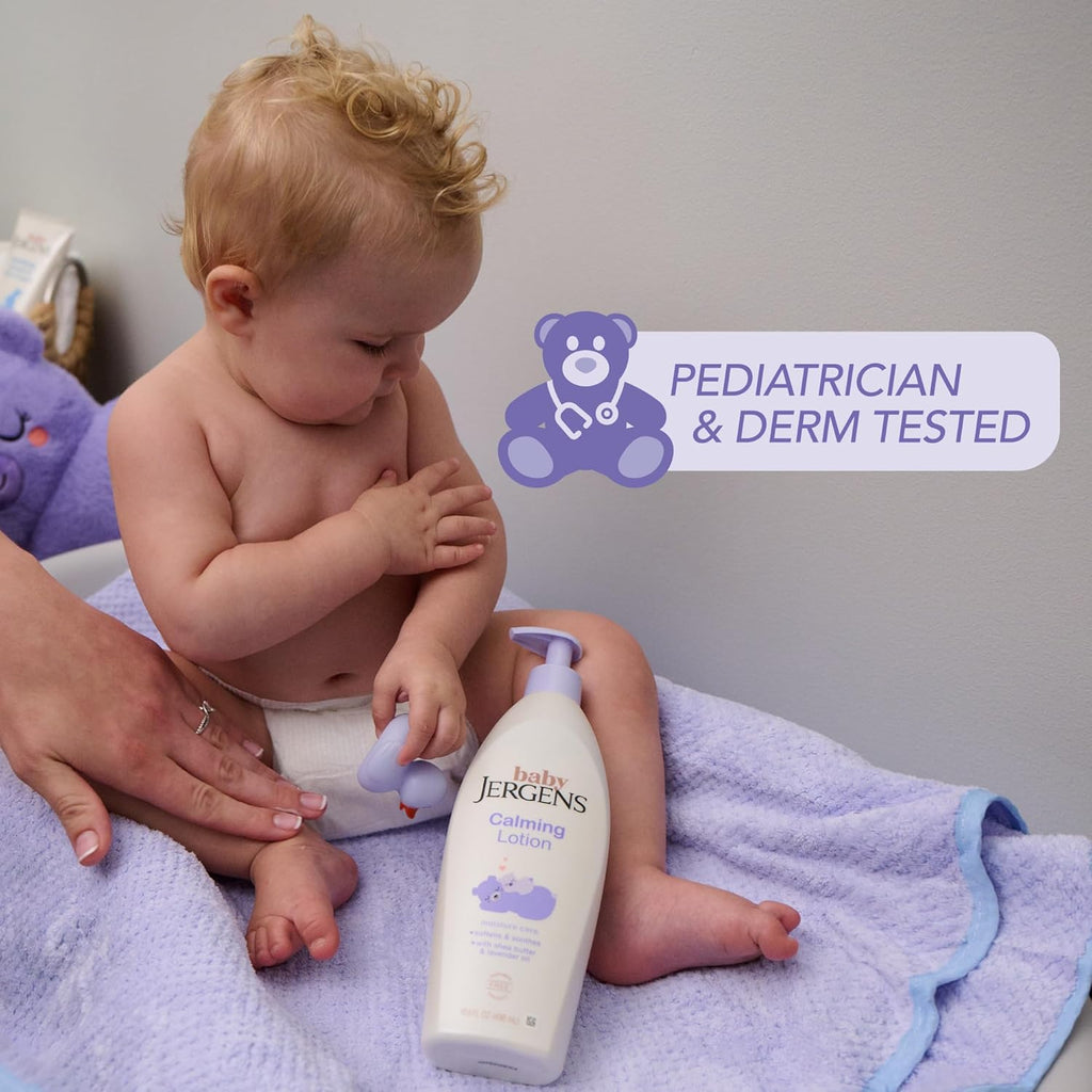 Baby Calming Lotion, Baby Calming Lotion, Lavender Baby Lotion, Baby Moisturizer with Shea Butter and Lavender Oil, 16.8 Fl Oz