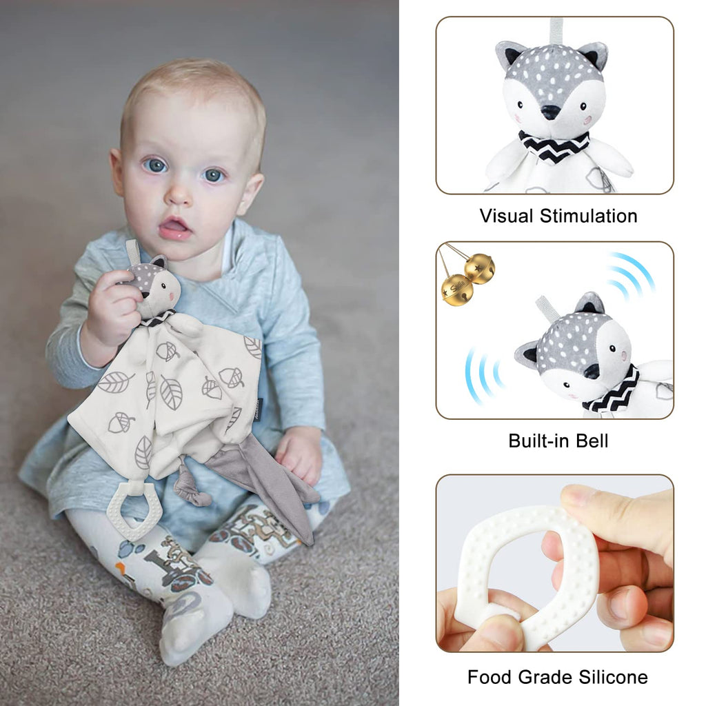 Baby Gift Set, Baby Shower Gifts Basket Newborn Blanket Baby Lovey Security Blanket, Funny Baby Bibs Socks & Greeting Card - Baby Gift Basket Newborn Shower Basket for Boys