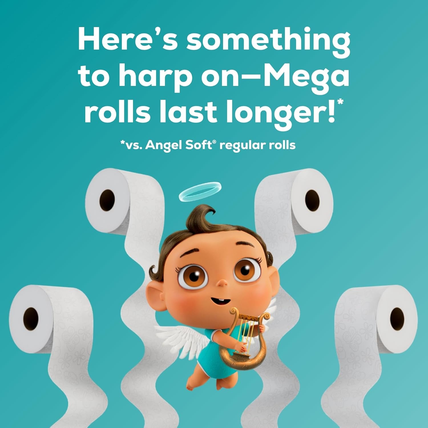 Angel Soft Toilet Paper, 24 Mega Rolls = 96 Regular Rolls, Soft and Strong Toilet Tissue