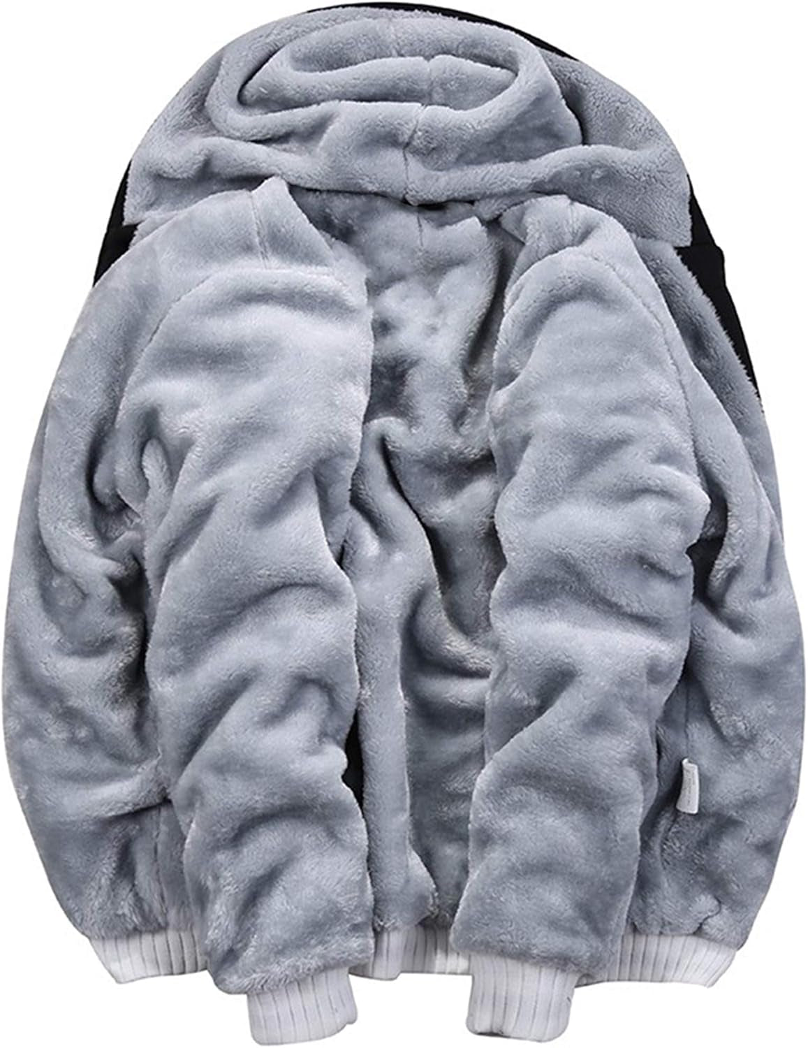 Men'S Casual Hooed Hoodies Thick Wool Warm Winter Jacket Coats