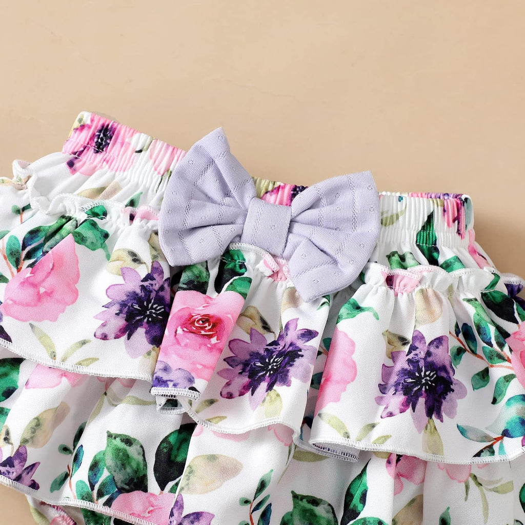 Newborn Infant Baby Girl Clothes Romper Shorts Set Floral Summer Outfits Cute Baby Clothes Girl