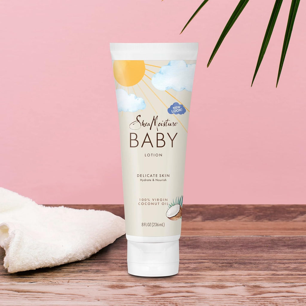 Sheamoisture Baby Lotion 100% Virgin Coconut Oil for Baby Skin Baby Lotion Clear Skin Moisturizer 8 Oz