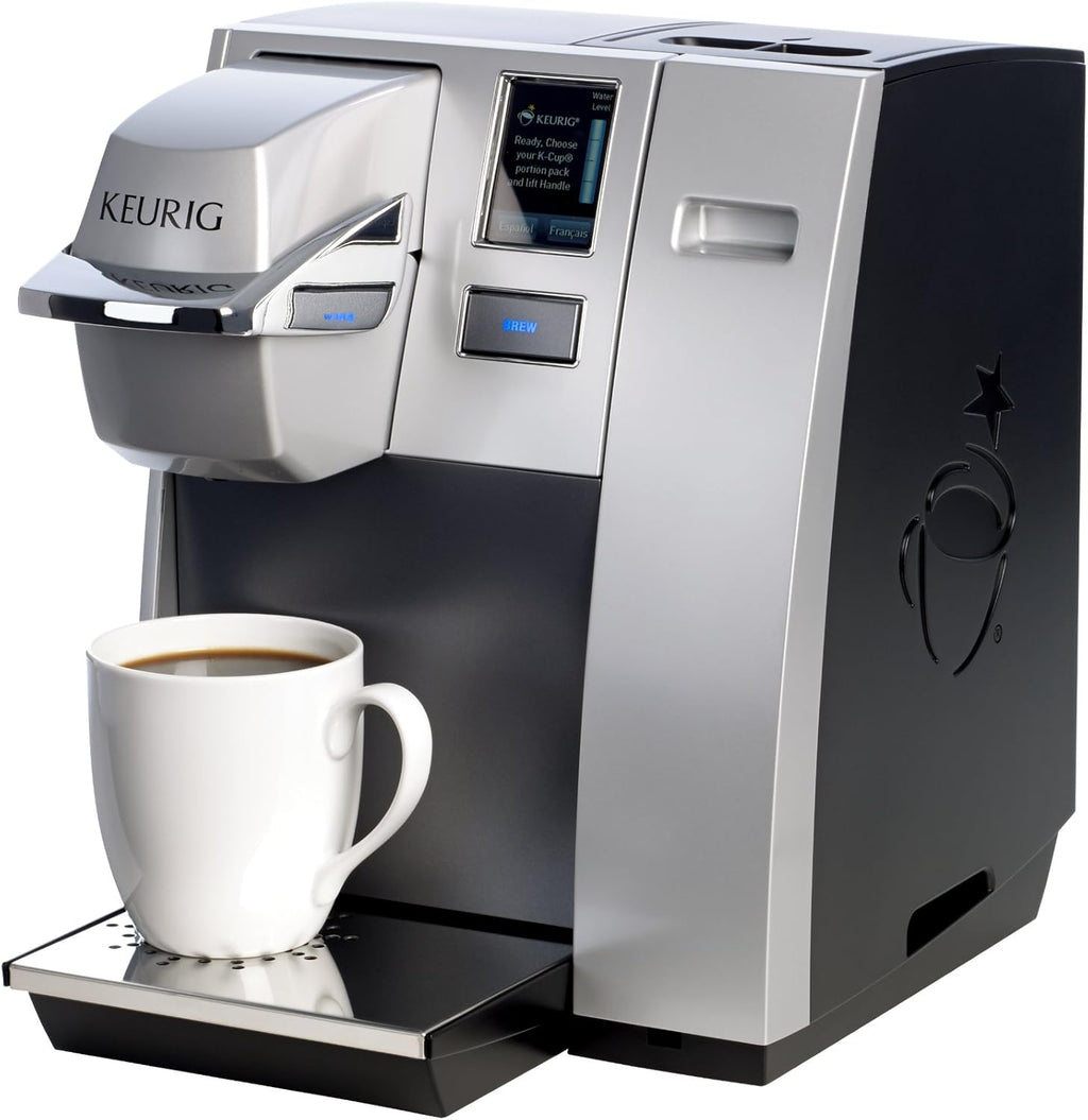K155 Office Pro Single Cup Commercial K-Cup Pod Coffee Maker, Silver & Slim Non-Rolling Storage Drawer, Coffee Pod Storage, Holds up to 24 K-Cup Pods, Black