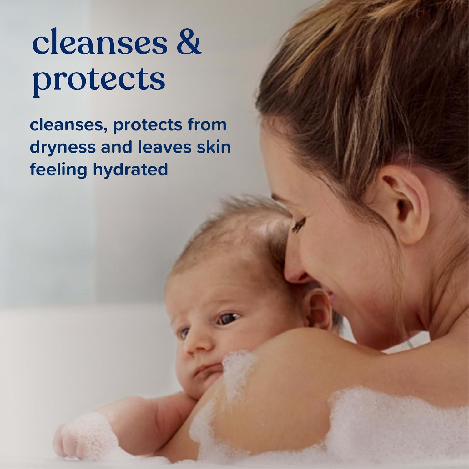 Johnson'S Baby Head-To-Toe Gentle Baby Moisture Tear Free 2 in 1 Baby Wash & Shampoo, Baby Essentials, Hypoallergenic and Ph Balanced, Stress Free Bathing, 13.6 Fl Oz