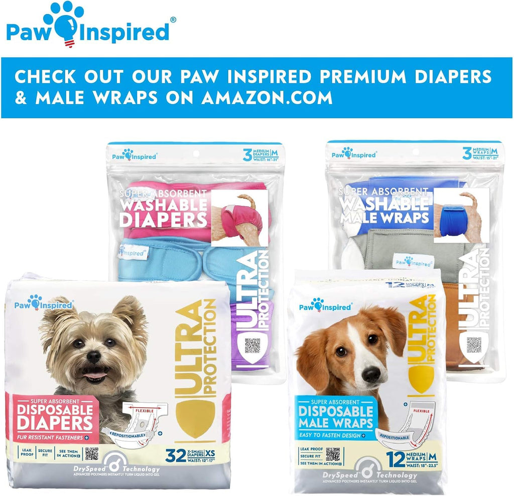 Dog Diaper Suspenders with Velcro Fasteners | Stretchy Adjustable Suspenders for Female and Male Disposable and Washable Diapers | Fits Small, Medium and Large Size Pets (S/M, Black)