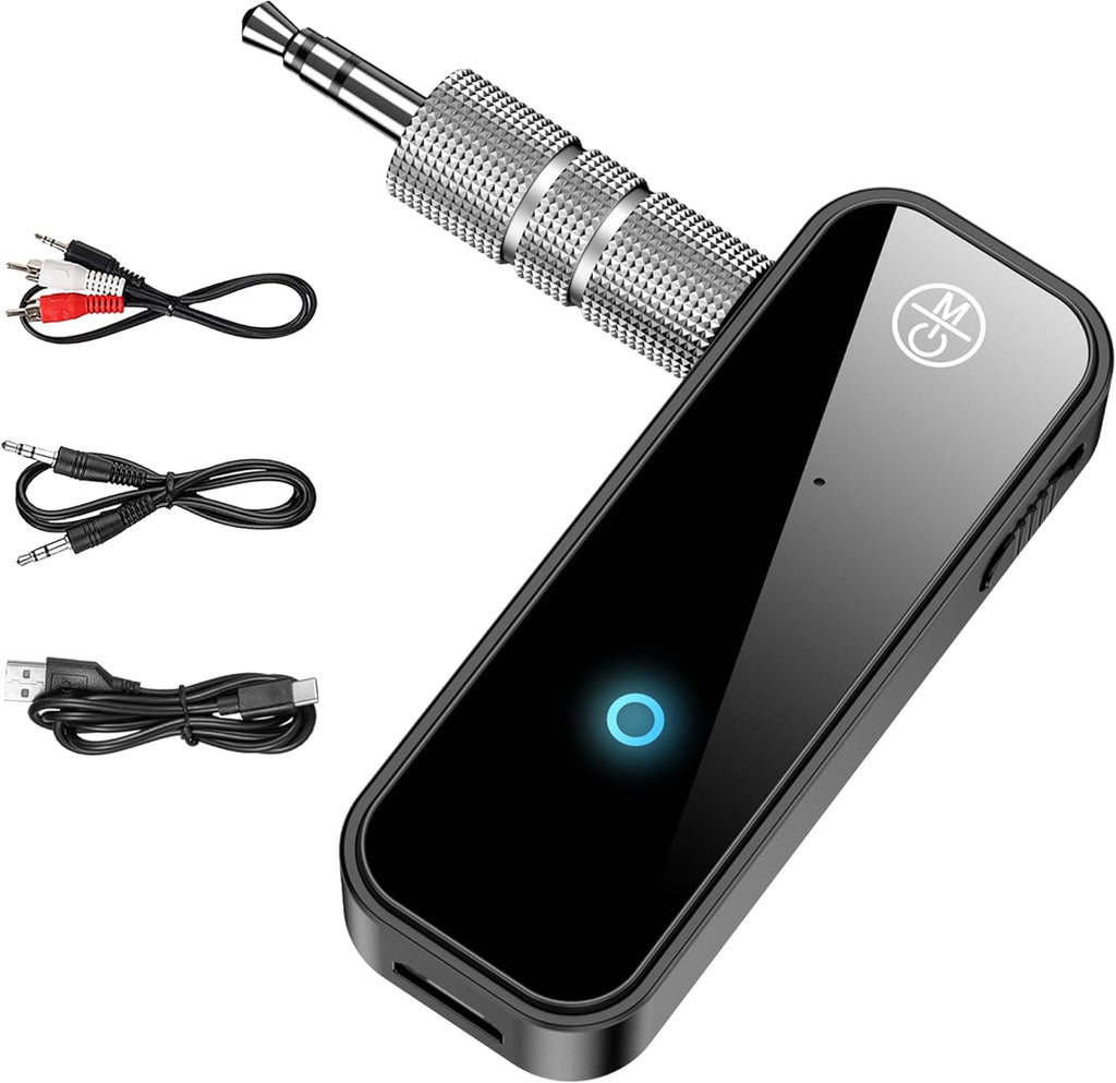Upgraded Aux Bluetooth 5.4 Adapter for Car, 2 in 1 Bluetooth Audio Transmitter and Receiver 3.5Mm Jack RCA Wireless Dongle Stereo System for TV, PC, Headphone, Home, Speaker, Amplifier, Handsfree Call