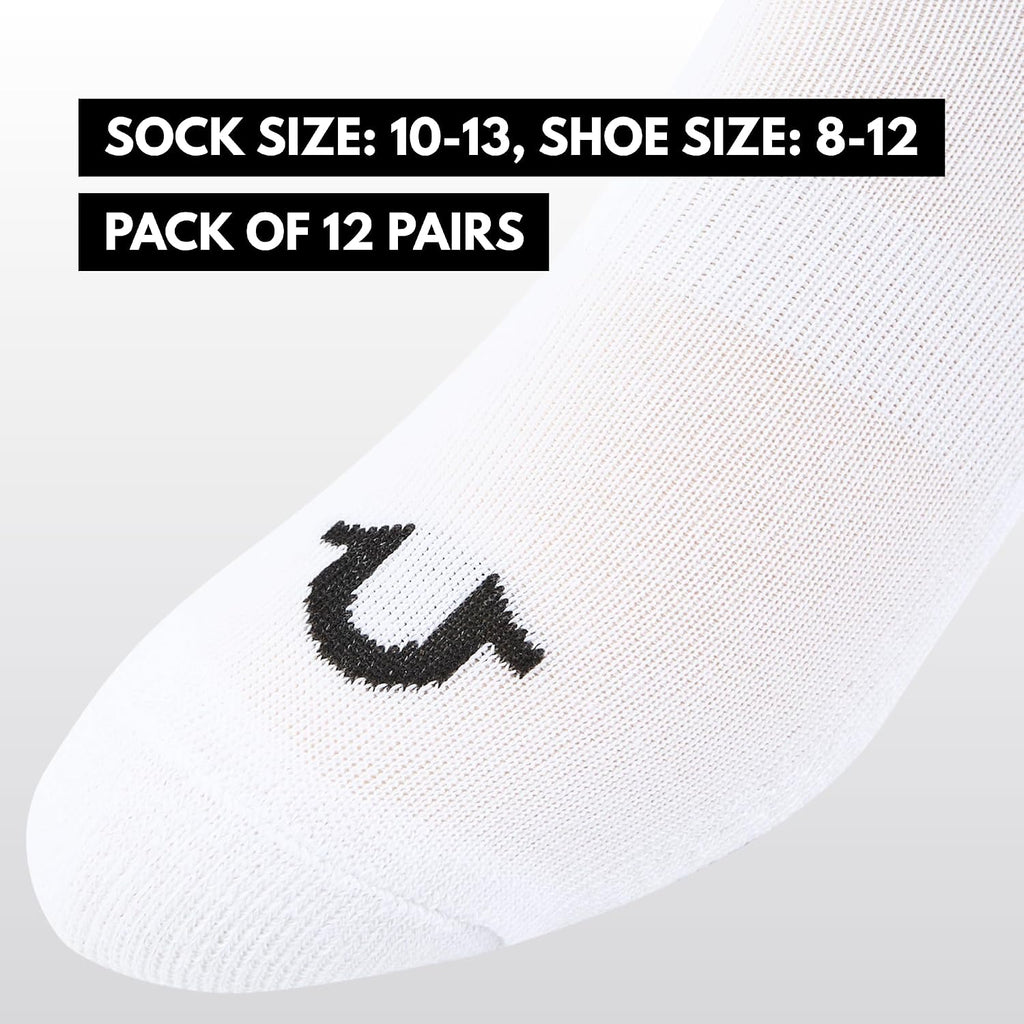 True Religion Mens Socks 6 & 12 Pairs No Show Socks for Men Premium Athletic Shoe Size 8-12